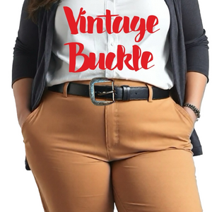 Silver Etched Rope Edge Engraved Belt Buckle VINTAGE Unisex